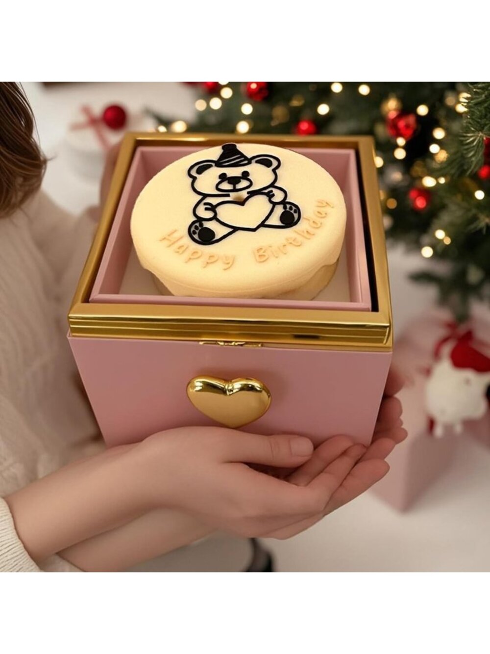 Rotating Pink Ring Box for Proposal & Engagement | Jewelry Organizer for Wedding